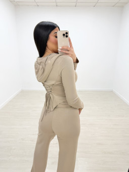 SUDADERA CORSÉ CAMEL